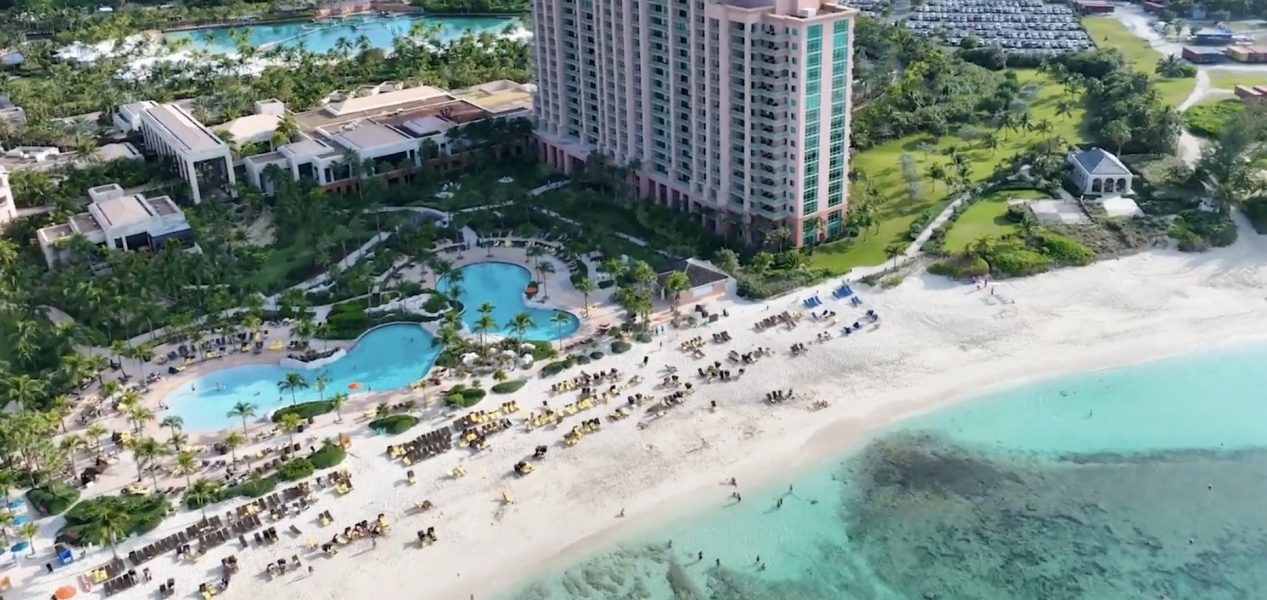 Resort and Beach view of Atlantis Paradise Bahamas