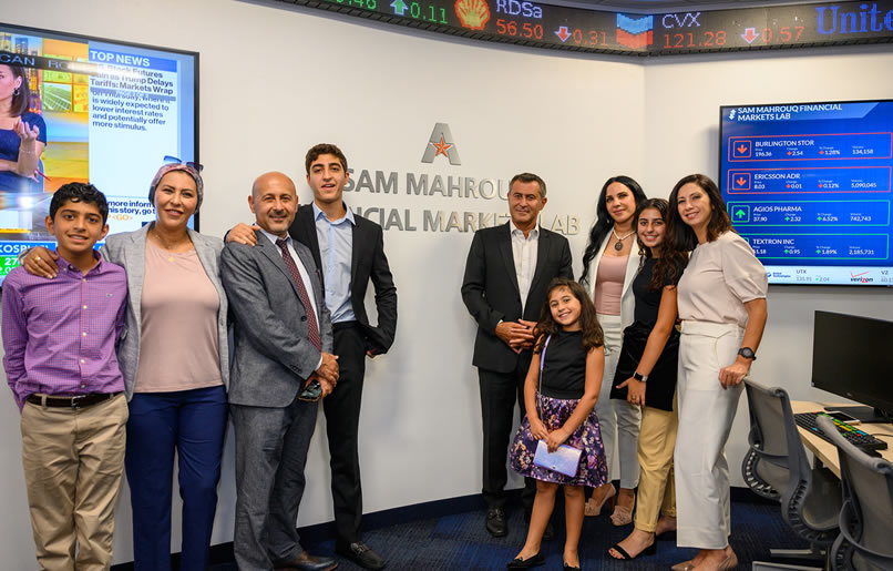 Dedication of the Sam Mahrouq Financial Markets Lab at the University of Texas -Arlington