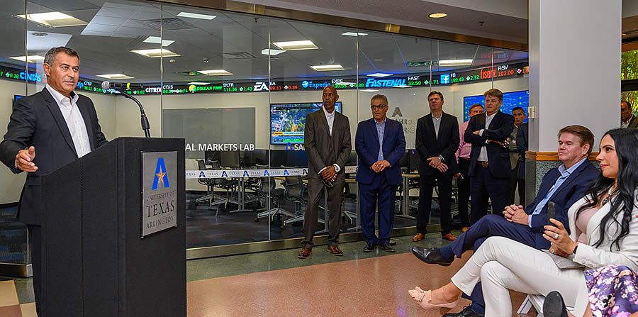 Dedication of the Sam Mahrouq Financial Markets Lab at the University of Texas -Arlington