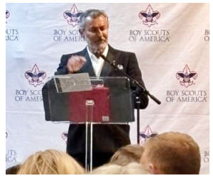 Sam Mahrouq Accepting Boy Scouts of America Award